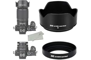 JJC Zestaw 3 osłon obiektywu do obiektywu NIKKOR Z DX 50-250 mm f/4.5-6.3 VR i obiektyw NIKKOR Z DX 16-50 mm f/3.5-6.3 VR w aparacie do Nikon Z50, zastępuje osłonę obiektywu HN-40 i HB-90A
