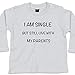 Single but Living with Parents - Funny Baby T-shirts, 18 to 24 mths, White