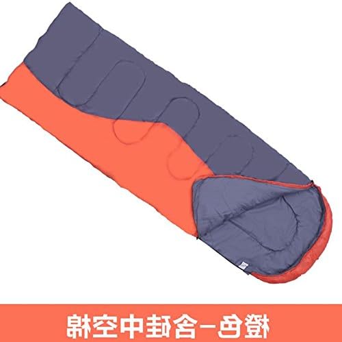 SUHAGN sleeping bag Single Adult Hollow Cotton And Small Camping Warm Thick Ultra-Light Winter, Spring, Summer And Autumn Lunch Outdoor Camping Sleeping Bags, Orange - Silicone Hollow Cotton