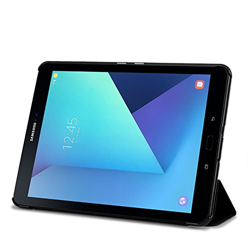 Samsung Galaxy Tab S3 9.7 Hülle, IVSO hochwertiges PU Leder Etui – mit Standfunktion, super 360° Anti-Wrestling, ist für Samsung Galaxy Tab S3 9.7 Tablet PC (Schwarz) - 2