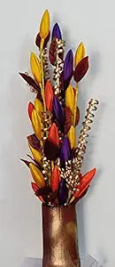 Bunch of Handmade Artificial Tulip Flowers with Bamboo vase / 50 cm Flower Bunch