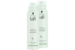 ‎TAFT Schwarzkopf Taft Trockenshampoo Schaum Overnight Frische Wunder (2x 150 ml), Haarstyling mit pflegenden, erfrischenden Eigenschaften im Schlaf, für alle Haartypen geeignet, vegane Formel