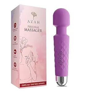 Azah Personal Body Massager for Women | Chargeable Vibrator Massage Machine | Massager for Relaxation & Pain Relief | Hand Massager for Females | Waterproof | Easy to Clean | Portable | Flexible Head