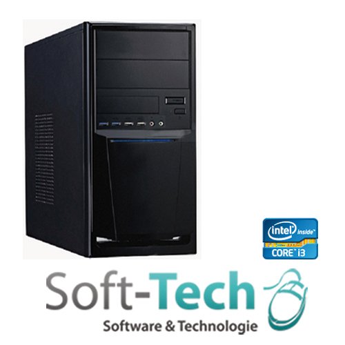 Leiser Komplett PC Intel i3-4150 - 2x 3.5GHz - 8GB RAM - 1000GB HDD - HDMI / VGA / DVI - DVD-Brenner - USB 3.0 - Windows 7