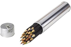 NoTrash2003 zestaw kredek 20 kolorów, przybory do pisania dla dzieci, temperówka, pudełko metalowe