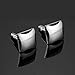 FACILLA® Men's Vintage Silver Square Cufflinks- Retro Etched Edge Design Cuff Links