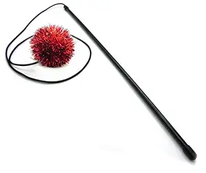 Tuff Kitty Puff Sparkle Ball Cat Wand (Red)