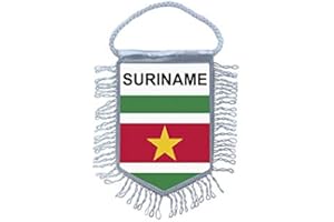 Akachafactory Fanion Mini Drapeau Pays Voiture Decoration Suriname surinam