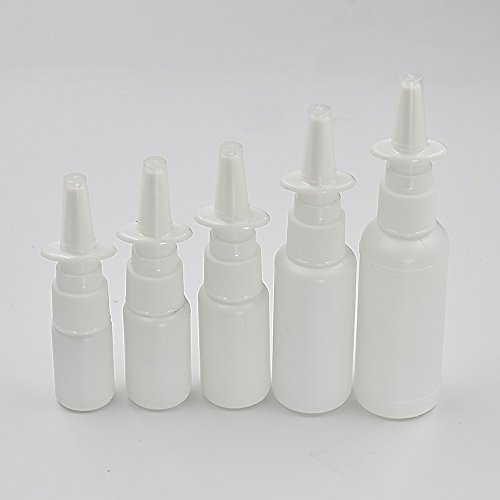 20 PCS 10 ml 15 ml 20 ml 30 ml 50 ml leer Nasenspray Kunststoff Flaschen Pumpe Spritze weiß, 10ml