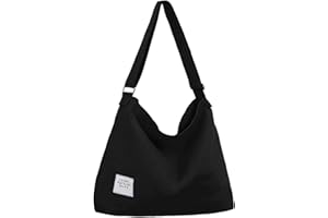 ZhengYue Hobo Bag, Women's Canvas Handbag Crossbody Bag Beach Bag Simple Shoulder Bag Ladies Large Cotton Tote Handbag Girls Shopping Bag for Travel Daily Use