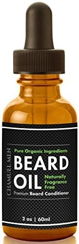Premium Beard Oil &amp; Conditioner, Made in U.S.A. 100% Organic Fragrance Free Blend of the Highest Quality Essential Oils! Guaranteed to Deeply Nourish, Moisturize and fully Tame your Beard and Moustache - LARGE 2oz Bottle!