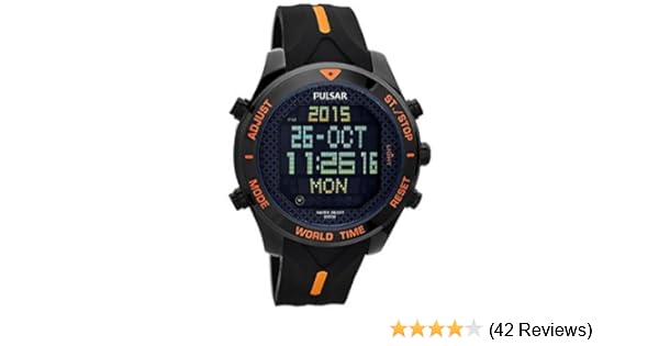 pulsar mens pulsar alarm chronograph lcd watch pq2037x1