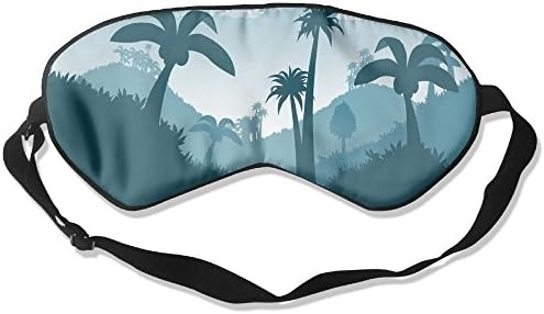 Comfortable Sleep Eyes Masks Palm Tree Printed Sleeping Mask For Travelling, Night Noon Nap, Mediation Or Yoga
