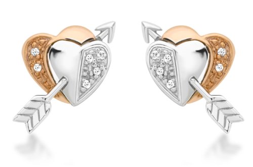 Carissima Gold Damen-Ohrringe 375 9 Karat (375) Bicolor  Diamant