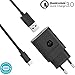 Price comparison product image Motorola SC52 (EU Plug) TurboPower 18 QC3.0 Charger with 3.3 foot USB-A to USB-C cable for Moto Z, Z2, Z3, X4, One, One Power, G6, G6 Plus [NOT for G6 Play] (Retail Box)