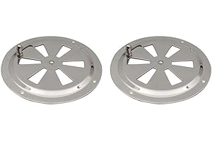 HONSEADEK Lot de 2 grilles d'aération réglables en acier inoxydable 316 pour bateaux de mer, yachts, camping-cars et caravanes avec contrôle facile du flux d'air