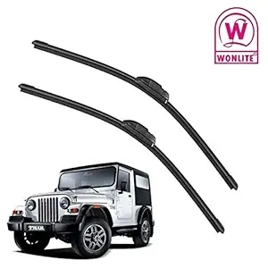 Wonlite Car Wiper Blades compatible for Mahindra Thar Set of 2 Pcs R 14 L 14