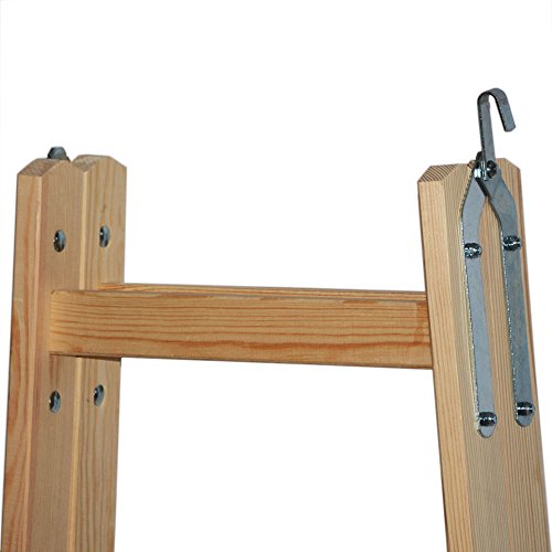 Systafex® Leiter Doppelstufenleiter Malerleiter Elektrikerleiter Stehleiter Holzleiter (4 Stufen) 1,25m - 3