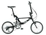 Bicicleta Plegable Jango Flik de TOPEAK (negro) EZV9 18'' Shimano Sora 11Kg...