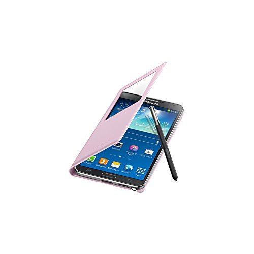 Samsung S-View - Funda para m  vil Galaxy Note 3  con pantalla frontal   rosa