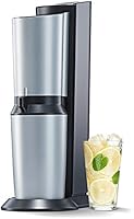 SodaStream Crystal 2.0 Promopack Glaskaraffen Wassersprudler Zum Sprudeln von Leitungswasser, inkl. 1 Zylinder, 2 Glaskaraffen 0,6l (spülmaschinenfest), 2 Trinkgläsern und 6 Sirupproben; Farbe: Titan