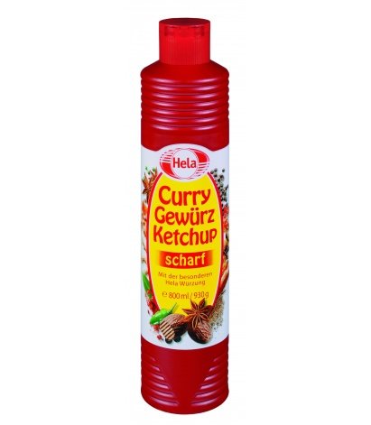 Kétchup curry picante Hela 800 ml