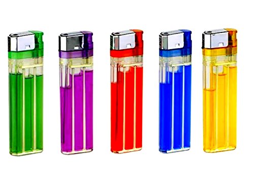 18 XXL Elektronik Feuerzeuge 16cm Große 5 Farben Feuerzeug Elektronische Zündung Elektronik-Feuerzeuge JUMBO Durchsichtig Werbefeuerzeuge Flamme Regulierbar Feuerzeug - 3