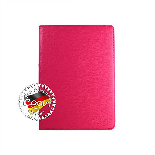 COOVY® 360° ROTATION COVER FÜR SAMSUNG GALAXY TAB S 10.5 SM-T800 SM-T801 SM-T805 SMART HÜLLE TASCHE ETUI CASE SCHUTZ STÄNDER Farbe hotpink - 7