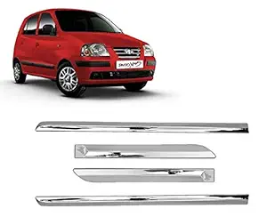 Empica Full Chrome Set of 4pcs Side Beading Side Cladding Compatible for Hyundai Santro Xing