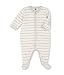 Petit Bateau Baby-Boys Salut Striped Footies, Grey (Lait/Poussiere), 3-6 Months (Manufacturer Size:6 Months)