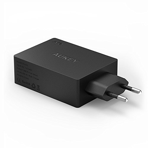 AUKEY USB Ladegerät 4 USB Ports mit AiPower Technologie 40W für iPad, iPhone 6s, Huawei und andere USB Geräte (Schwarz) - 2