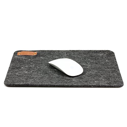 Original Urcover® XXL Designer Gaming Mousepad in liebevoller Handarbeit aus Filz hergestellt 30 x 24 cm dpark Edition Mauspad Grau - 4