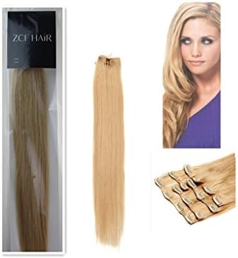 Charming 15'' 18'' 20'' 22'' 100% Real Human Hair 7Pcs Clip In Human Hair Extensions Straight Hair 24 Colors Beauty Design Salon (20inch 70g, 24 golden blonde)