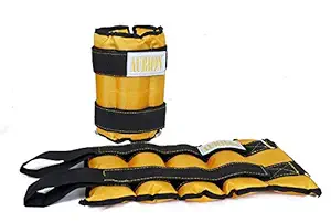 Aurion W9393 Ankle Weights, 5Kg Set of 2 (Yellow)