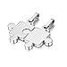 QHGstore Lover's Jigsaw Shaped Pendant Titanium Steel Pendant Necklace for Unisex titanium steel color 45*28*2mm