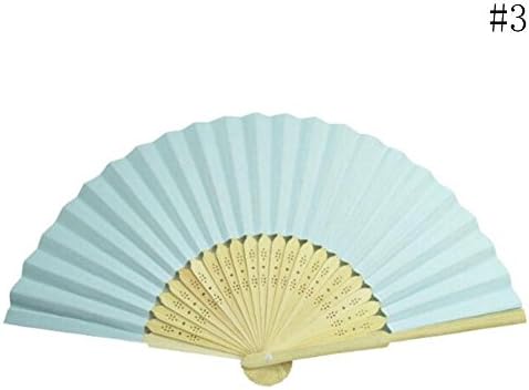 Flashcat Mini Lovely Paper Fan Japanese Style Hand Fan Summer Student Folding Fan Folding Fan for Daily Use/Wall Decoration/ Gifts (BLUE)
