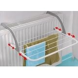  2 x Tendedero de radiador con 5 brazos ajustables para ropa de secado Temperatura máxima de 70 °C)