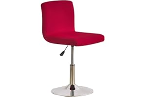 Meigeh Fundas para taburetes de Bar Fundas para sillas Fundas para sillas con Respaldo bajo Fundas para taburetes elástico Vino Rojo 4 Piezas