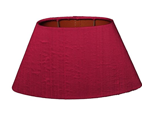 Lampenschirm Oval Seide Rot TL 24-14-14