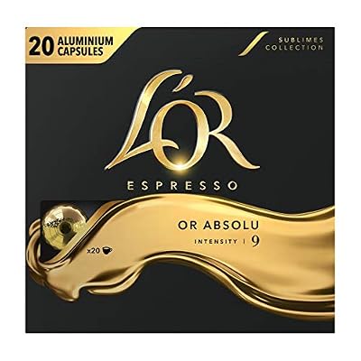 L'Or Espresso Café Or Absolu - Intensité 9 - 100 Capsules en Aluminium Compatibles avec les Machines Nespresso (Lot de 5X20 capsules)