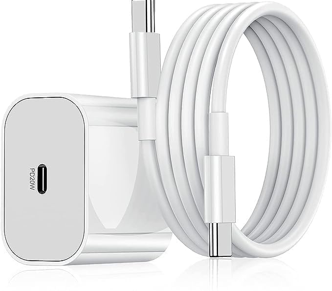 etguuds Original Charging Adapter for 15, 15 Pro, 15 Pro Max, 15 Plus, 16, 16 Pro, 16 Plus, 16 Pro Max, iPad, iPad Mini, iPad Pro with C to C Woven Charging Cable.,White