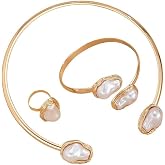 Shining Diva Fashion Latest Stylish Design Fancy Bracelet Ring Necklace Jewellery Set for Women (16556s)