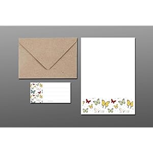 Briefpapier Set / Schmetterlinge No 1