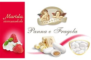 AROMATASTE Italienisch Hochzeitsmandeln für Gastgeschenke mit Weiß Schokolade und Erdbeergeschmack | 90 Stücke