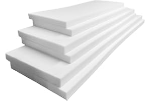 ROYALE LINENS Premium Firm Foam Sheet – Cut to any size | Upholstery Foam for Bench, Sofa, Cushions & Pet Beds | Replacement Cushion Foam – UK Made (Without Quilted Cover, 24"x24"x2")