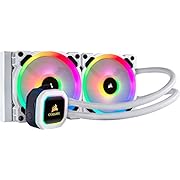 Corsair Hydro 100i RGB Platinum SE, Hydro Series, 240 mm Radiator (Dual LL120 RGB PWM Fans, Advanced RGB Lighting and Fan Control with Software) Liquid CPU Cooler - White