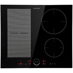 Klarstein Delicatessa 60 Hybrid - Table de cuisson à induction, Encastrable, 4 zones, 7000W
