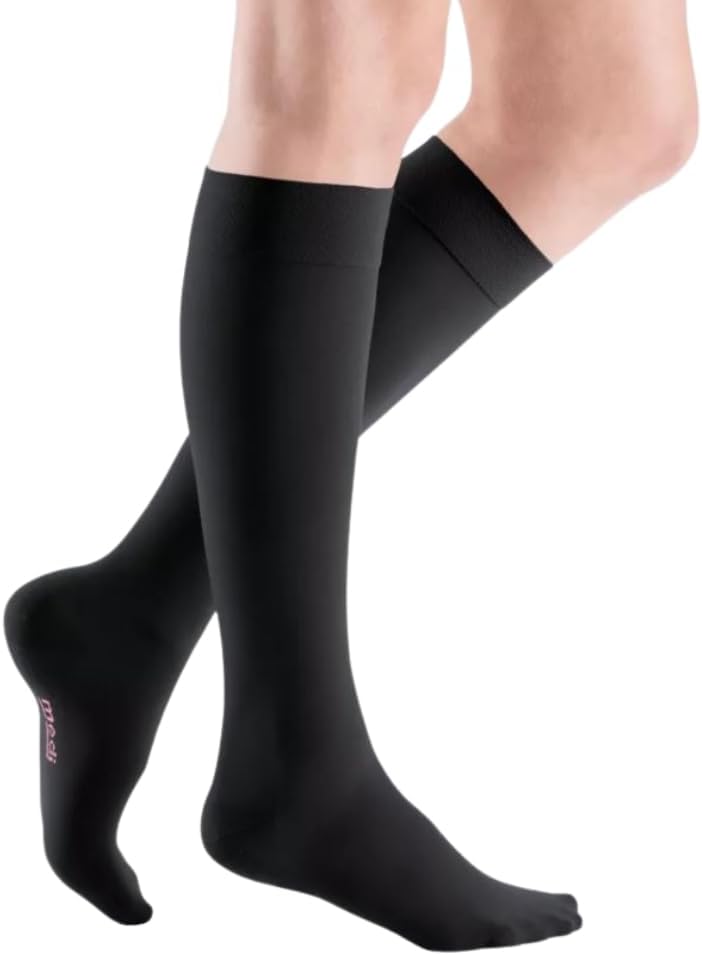 medi mediven elegance - Medias de compresión para mujer hasta la rodilla | CCL2 | sin cinta adhesiva | normal