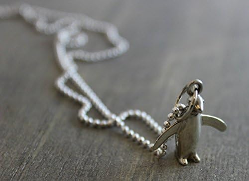 925 Sterling Silver Penguin Necklace 18 inches