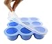 KIDDO FEEDO Silicone Baby Food Freezer Tray with Clip-on Lid Makes Storing Baby Food, Ice Cubes, Herbs, Juice & More Easy Peasy! - BPA Free - Free eBook by Author/Dietician - Lifetime Guarantee, Blue